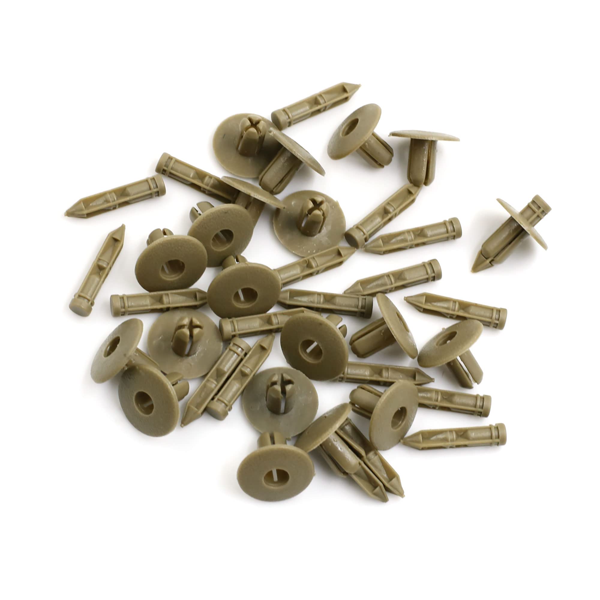 

ACROPIX 20pcs Push In Car Door Trim Fender Rivet Retainer Clip Universal 7mm Hole Diameter Beige бежевий