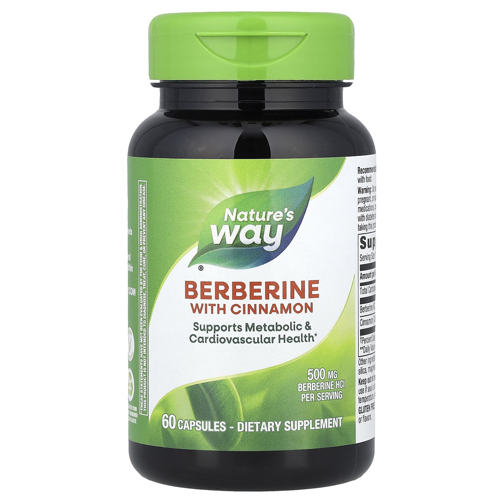 

Nature S Way, Berberine & Cinnamon, 60 Capsules