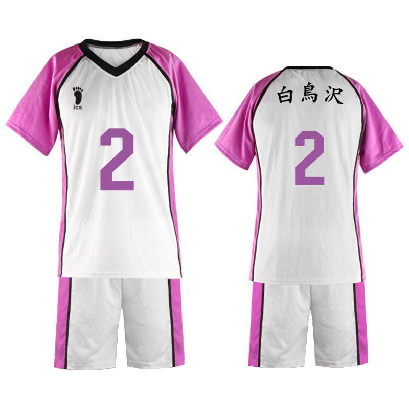 Haikyuu Shiratorizawa Academy Volleyball Kostüm Atmungsaktives Sportanzug-Set