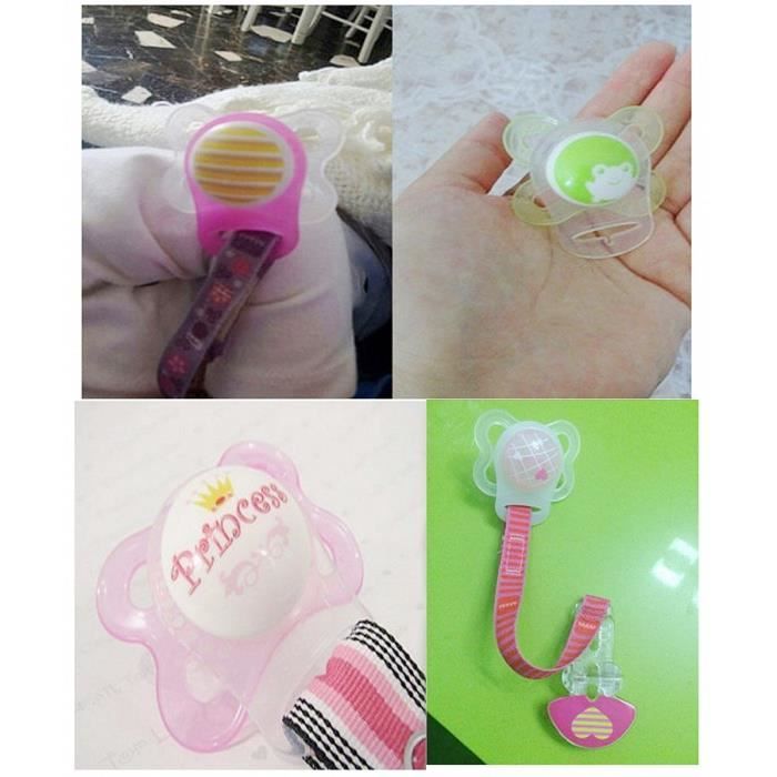 JZK 12 pcs Transparent silicone bouton anneau mannequin sucette titulaire clip adaptateur pour bébé MAM sucette