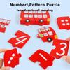 Montessori Number Matching Puzzle Math Toys My First Big Puzzle Animal Car Hand Grasp Board Numbers Sense Game Educational Toys