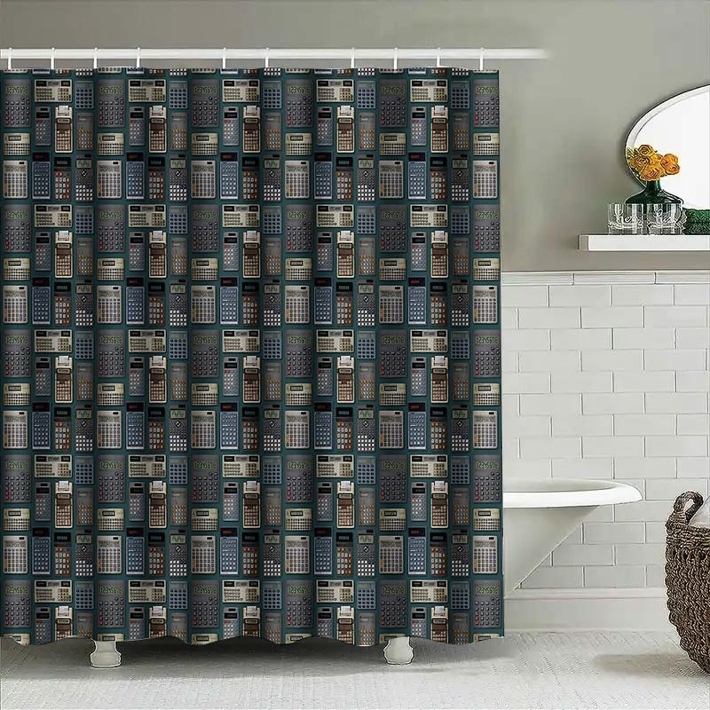 Shower Curtain Abstract Geometric Modern Art Bathroom Decor Waterproof Fabric Liner Vintage Patterned Backdrop Home Textile