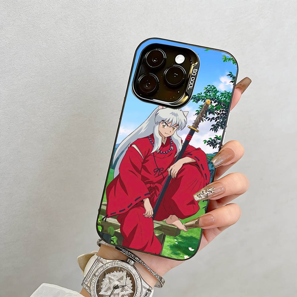 Inuyasha Phone Case For iPhone 17,16,15,14,13,12,11 Plus,Pro Max,XS,Colored Silver Plated Inside Cover