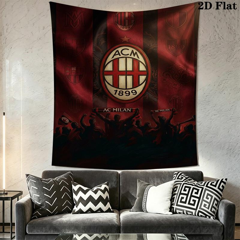 Ac Milan Crest Emblem Threepiece Set 1 Duvet Cover 2 Pillowcase Without Core Duvet Cover And Pillowcase Bedding Set Christmas Birthday Gift