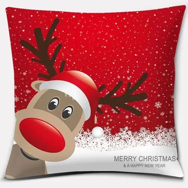 Christmas Themed Pillowcases Car Accessories Office Santa Claus Living Room Sofa Home Decoration Pillowcases