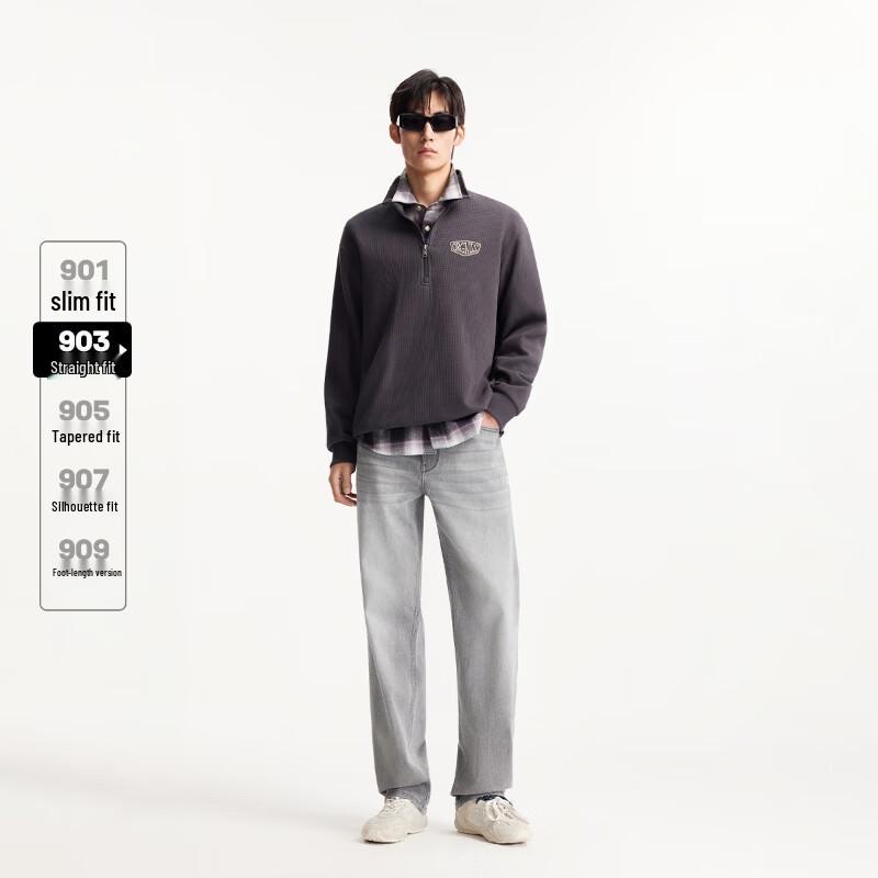 JACK&JONES Men's Straight Fit Washed Jeans