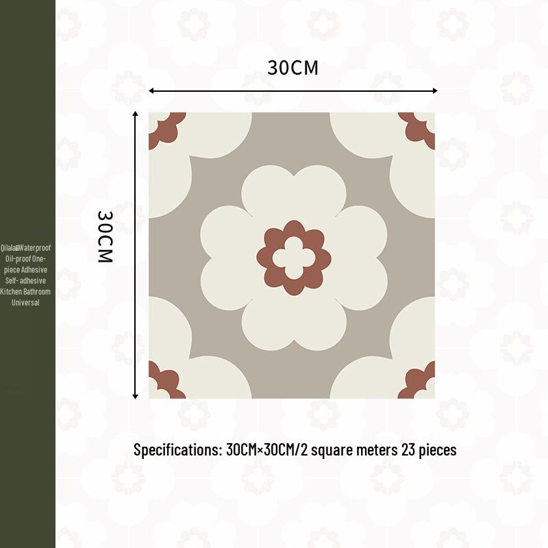 Waterproof Anti-slip Self-adhesive Bathroom & Kitchen Floor Tile Sticker