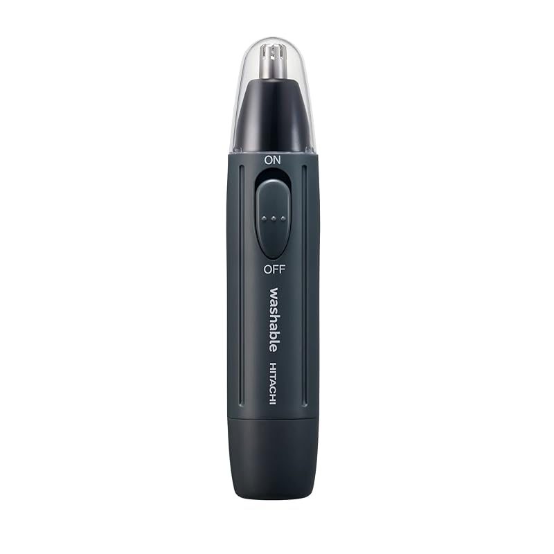 

Hitachi men s nose hair cutter BMH-02D H gray Washable battery operated