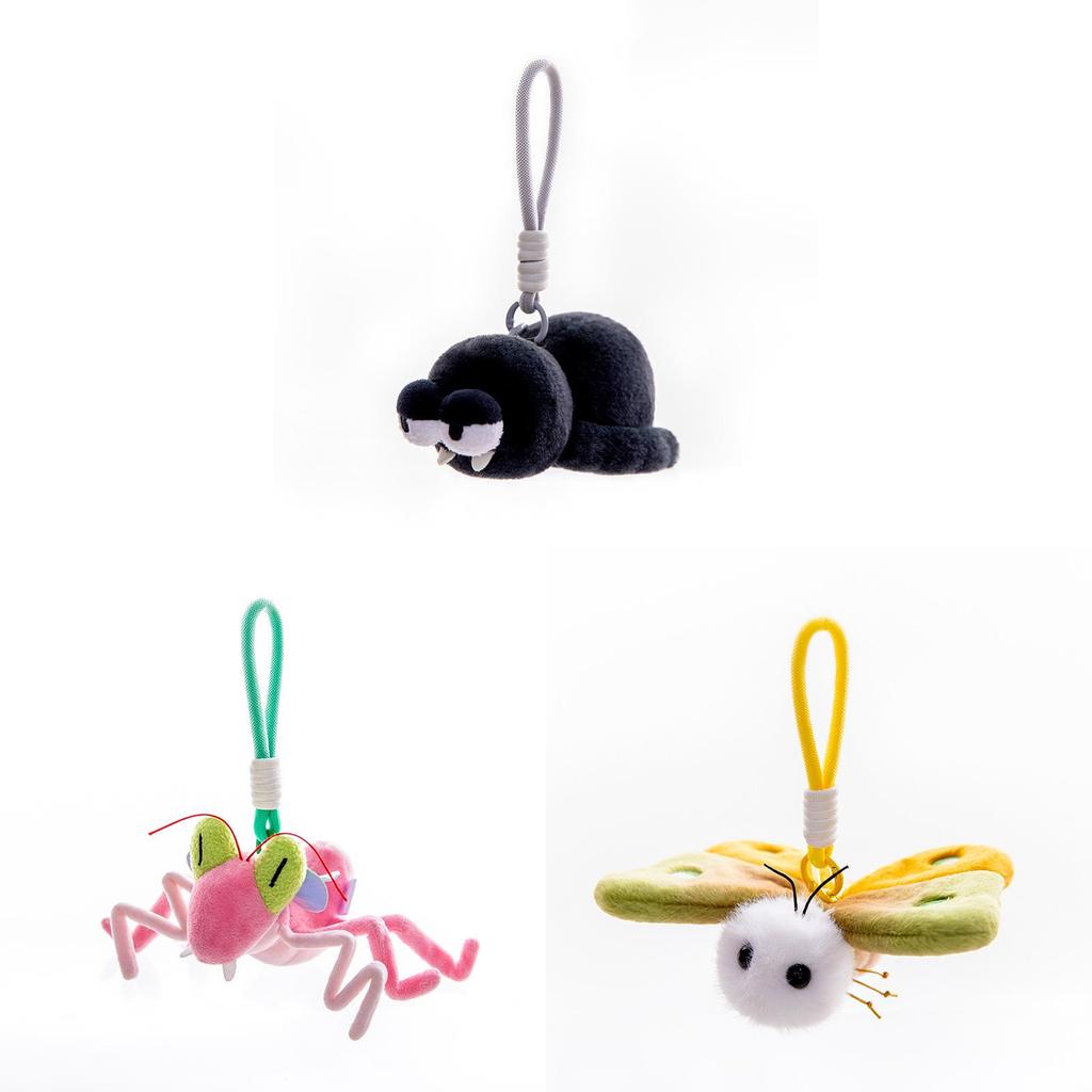 Cartoon Insect Plush Keychain Cute Toy For Students School Bag Decor
