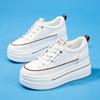 Thick-soled Cm Inner Height Increase Mesh White Shoes Women's Leather Summer Small Muffin Shoes Casual Board Shoes Women