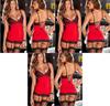 Lace Trim Polyester Satin Chemise Nightgown For Women Elegant Lingerie Sleepwear