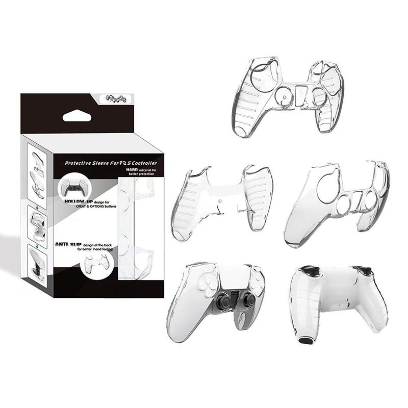 Clear PC Hard PS5 Controller Case Dustproof Anti Slip Protective Cover