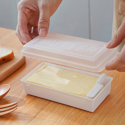 Boîte de rangement pour couper le beurre avec couvercle Réfrigérateur Stockage du fromage Bac à légumes Récipient pour trancher le beurre et le fromage Accessoires de cuisine