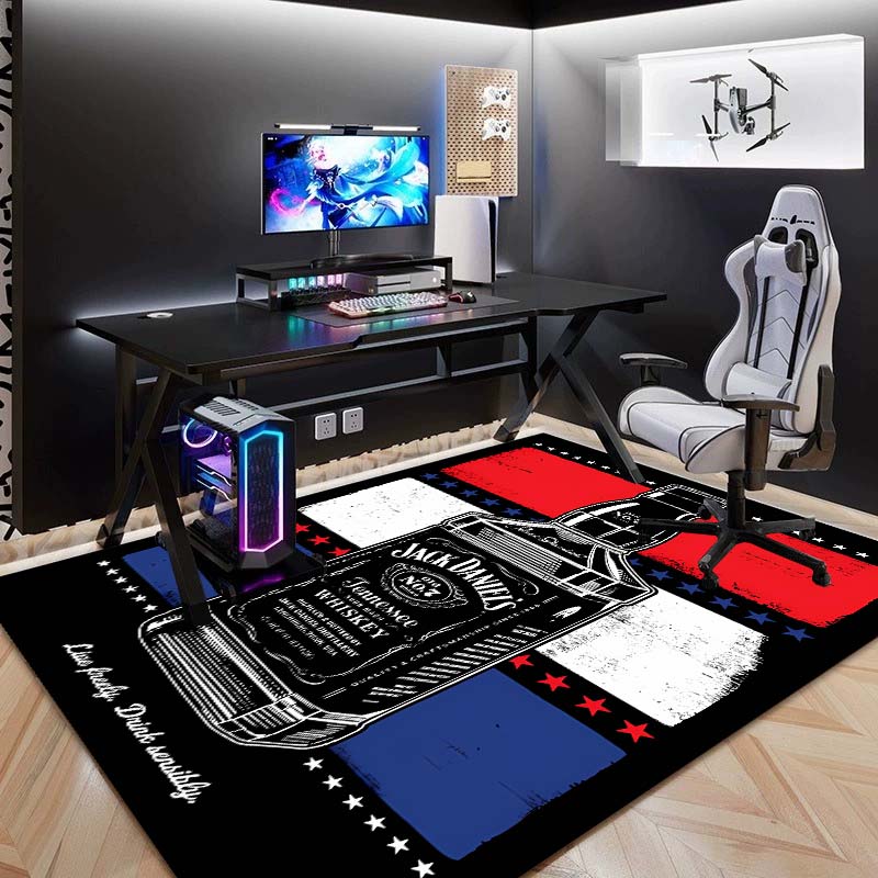 Verkrijgbaar in meerdere maten. J-Jack D-Daniels Bedrukte Yogamat, Woondecoratie, Woonkamer, Slaapkamer, Antislip Mat, Cadeau.
