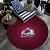 Colorado Avalanche Round Area Rug,Carpet Rug for Living Room Bedroom Sofa Playroom Decor,Non-slip Floor Mat