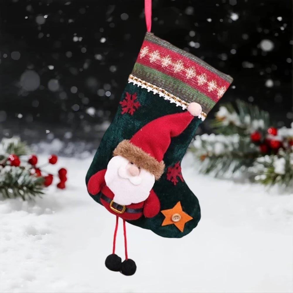 Cartoon Christmas Gifts Bag Santa Christmas Decorative Socks Cute Christmas Stockings Children