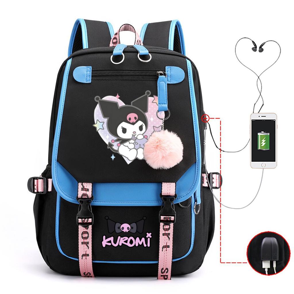 Universal Schoolbag Animation Cartoon Popularity Peripheral Printing Student Casual Backpack Multi-Function With Usb