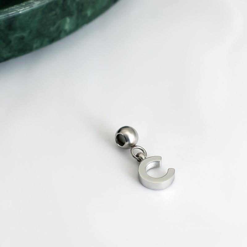 DIY Letter Necklace: 26 English Letter Pendant, Pull-Out Chain, Personalized Single Pendant Accessories