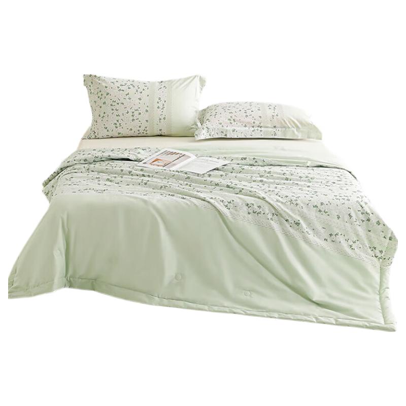 Mengjie Rosewood Forest Green Cotton Summer Quilt