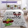 3pcs Custom Name Cartoon Hysterical Mini Bedding Set Duvet Cover Closure Includes 1 Duvet Cover & 2 Pillowcases for All Seasons Bedroom Decor