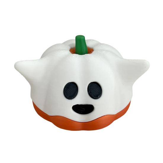 Halloweenská soška ducha dýně 3D tištěná kreslená figurka dýňového elfa socha domácí kancelář stolní dekorace ozdoba