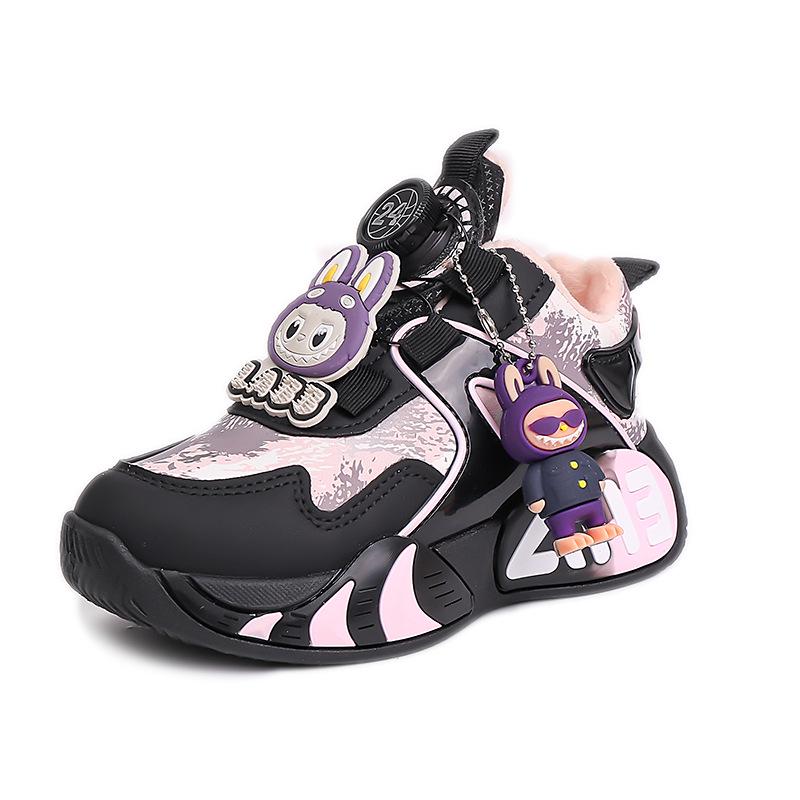 Girls' Waterproof Leather Sports Shoes - 2025 Spring & Autumn Collection - Running & Basketball Sneakers for Medium and Large Children.