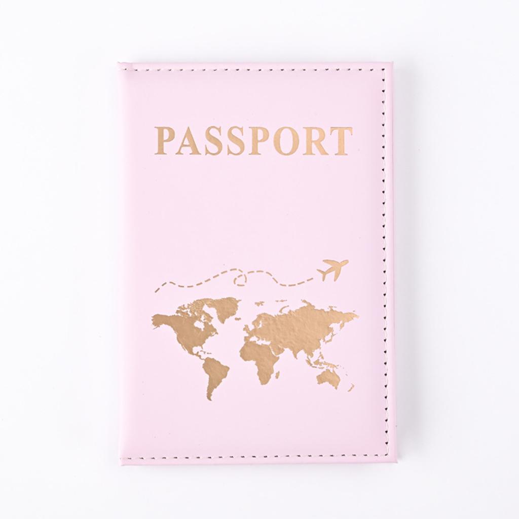 Fashion Passport Protector World Pattern Travel Passport Clip Wallet Gift PU Leather Card Holder Unisex Storage Bag.-zmt