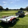 Galvanized Golf Trailer Flatbed for Transporting and Exporting Excavators