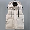 Autumn Winter Sleeveless Jackets for Men Hooded 2026 New Casual Warm Men's Vest Plus Size M-5XL