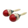 1Pair Wood Wooden Maracas Percussion Instruments Orff Instruments Durable Percussion Shakers