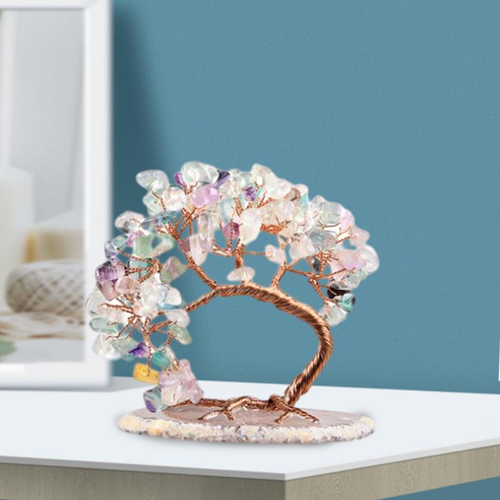 Crystal Money Tree Prosperity Ornament Fortune for Wedding Livingroom Home