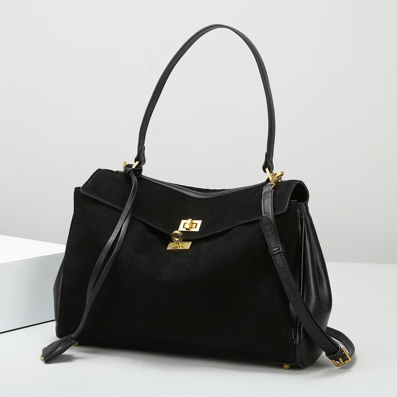 New Rodeo Frosted Leather Tote Bag Women's Fashi Large Capacity Commuter Single Shoulder Bag Luxury Feel