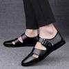 Fashion Breathable Outdoor Sandals for Men New Style Summer Flats Soft Sole Anti-slip Casual Leather Roma Shoes Man Formal Dress Sandals