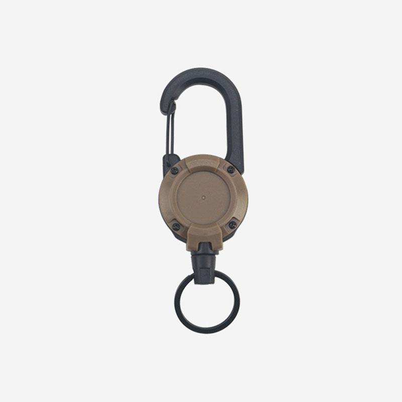 Outdoor Camping Easy Pull Buckle Telescopic Buckle Steel Wire Rope Multifunctional Keychain Camping Rebound Anti Loss Rope Easy Pull