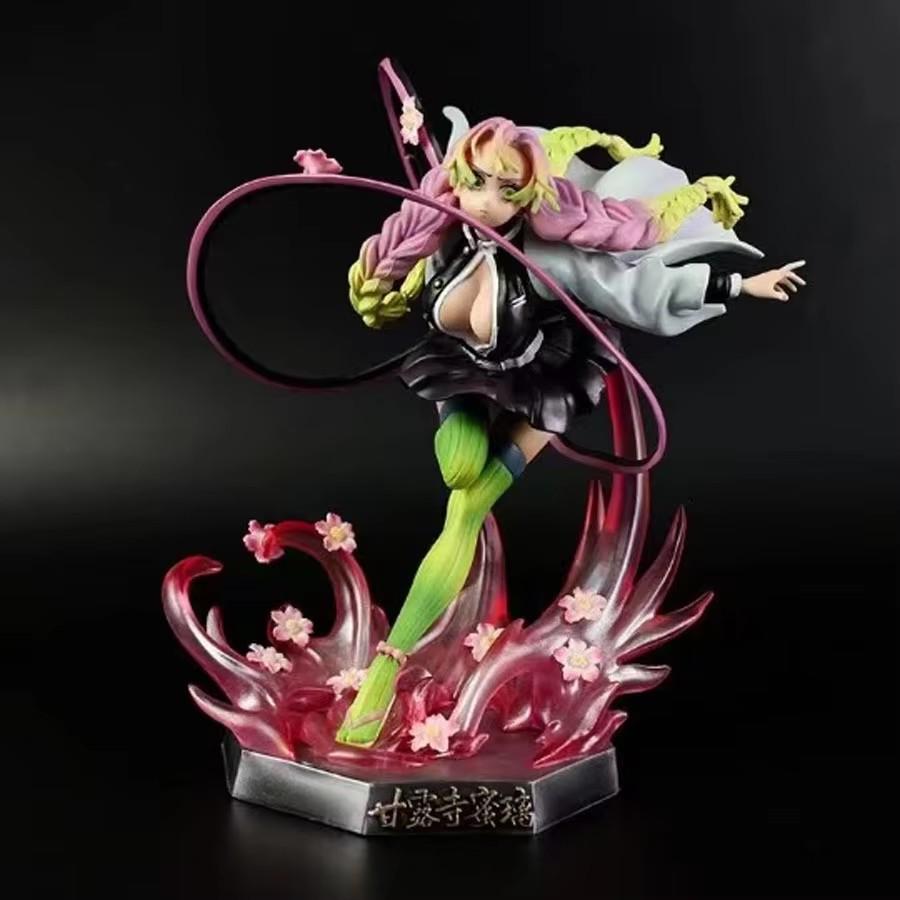 21cm Anime Demon Slayer Figure Kanroji Mitsuri Kimetsu No Yaiba Action Figure Scene Model PVC Birthday Present Toys Gift