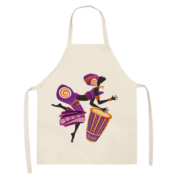 Cooking Baking Apron Home African Women's Pattern Apron Children's House Cleaning Barista Apron Men's and Women's Kitchen Apron