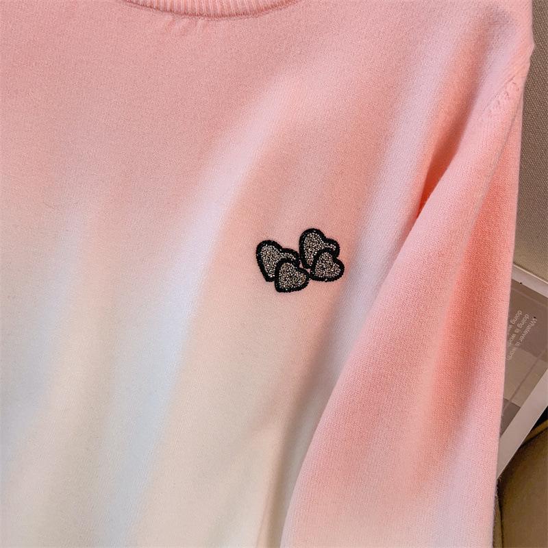 Plus-Size Women's Loose Round Neck Pullover Sweater, Bust 150/160 cm, Fits 200-350 Jin, Knit, Style 8047