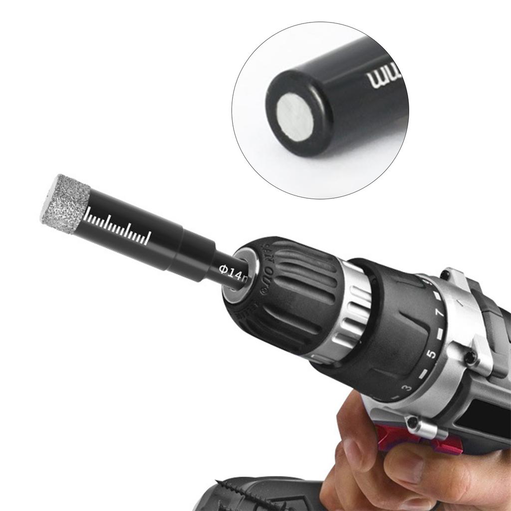 Diamonds Brazed Dry Drilling Bit Round Handle Punch Tool Hole Saw Cutter for Precise Drilling In Various Materials