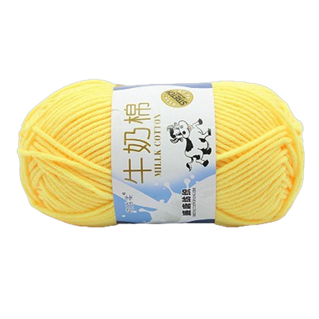 Håndstrikkegarn Melkebomullsgarn Mykt Garn Fargerikt Heklegarn Bomullstråder Strikketilbehør for Barn