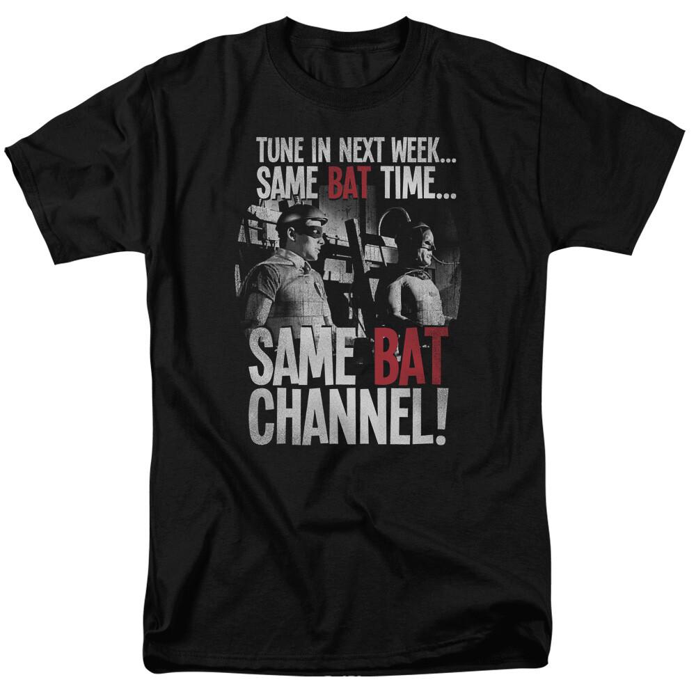 Classic Batman Bat Channel T Shirt Mens Licensed Classic TV Merchandise Black L