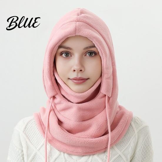 Cold Weather Gear Accessories Headgear Men Fall Hat Women Hooded Scarf Winter Riding Solid Color