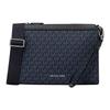 Crossbody Bag COOPER 3-in-1 Brand Old Flower Printed Clutch Bag, Artificial Leather, Coated Canvas, Shoulder Bag, Men's Style, Navy Blue