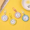 Metal Keychain Pocket Watch Easy Reading Minimalist Nurse Watch Key Chain Fob Clock  Hospital Shift