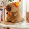 23 ס"מ Capybara בפלאש סימולציה Capibara אנימה פלאפי צעצוע בובה חמודה ממולאים בובה רכה בובה רכה מתנות חג ההודיה בקטיפה