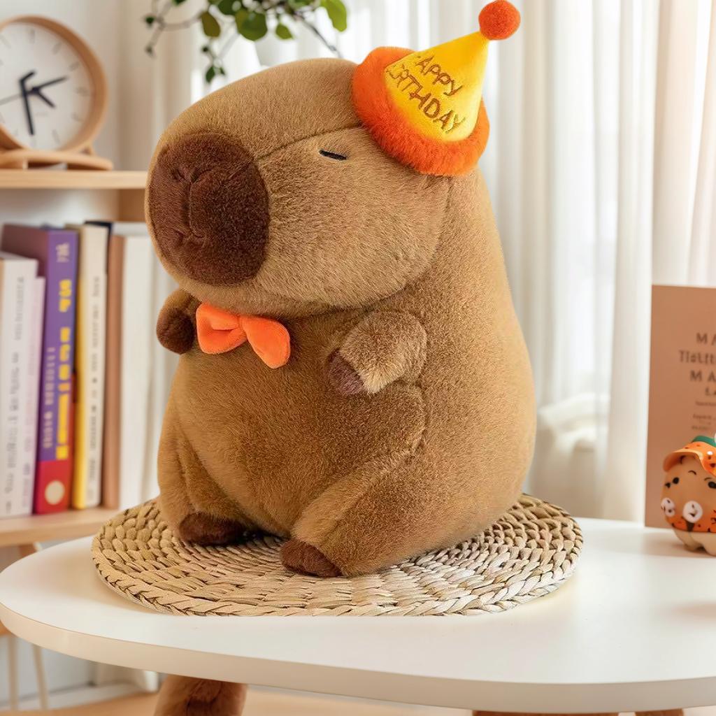 23cm Capybara Plush Simulation Capibara Anime Fluffty Toy Cute Doll Stuffed Animals Soft Doll Plush Christmas Thanksgiving Gifts