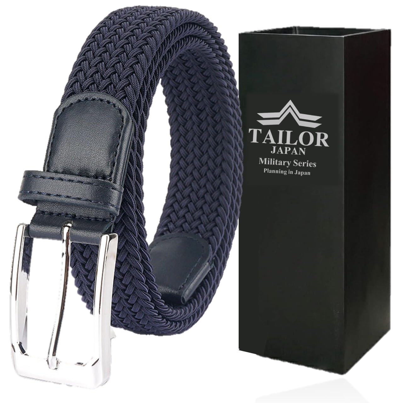 

TAILOR JAPAN Эластичная сетка Регулируемый Один размер подходит идеально для повседневного и делового Комфортный и удобный Мужской ремень, Ремешок, Большинство, Носить, (военно-морской флот)