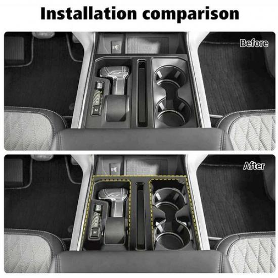 Black Gear Shift Cup Holder Panel Cover Trim For Ford F150 - Accessories