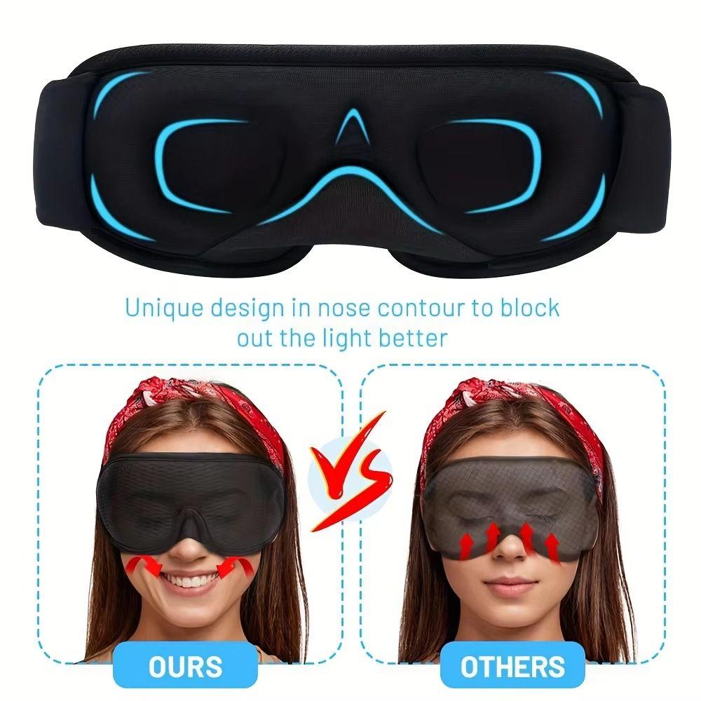 Breathable 3D Sleeping Mask Adjustable Strap Sleeping Aid Eyepatch Eye Cover Household