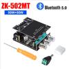Zk-502Mt Bluetooth 5.0 Subwoofer Amplifier Board 2.0 Channel High Power Audio Stereo Amplifier Board 2X50W Bass Amp