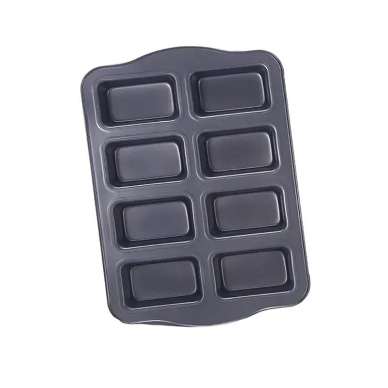 

Baking Tool Accessories - Non - Sticky Cake Mold, Cheesecake, Bread Loaf Pan, Pie Tin Tray, 8 Grids Steel Carbon чёрный